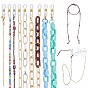 10Pcs 9 Styles Eyeglasses Chains, Neck Strap for Eyeglasses, with Glass Seed Beads, Acrylic Cable Chains and Rubber Loop Ends