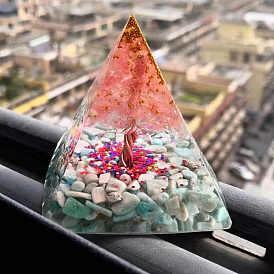 Resin Flower of Life Orgonite Pyramids, for Positive Energy That Promotes Wealth, Prosperity and attracts Success