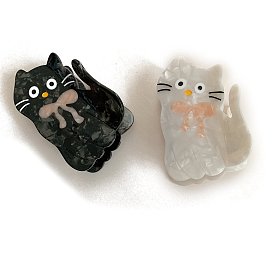 Заколки для волос с когтями из ацетата целлюлозы (смола), кошка, аксессуары для волос для женщин и девочек