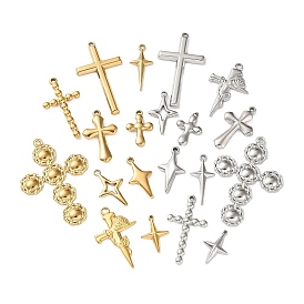 10 шт. 304 подвески из нержавеющей стали, крестик