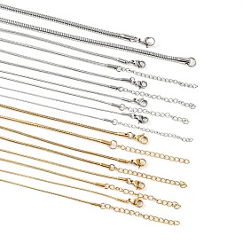 201 круглые ожерелья в виде змеи из нержавеющей стали для женщин