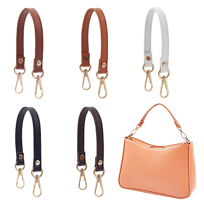 10шт 5 цвета искусственная кожа короткие ремни для сумок, с поворотными застежками из позолоченного сплава kc