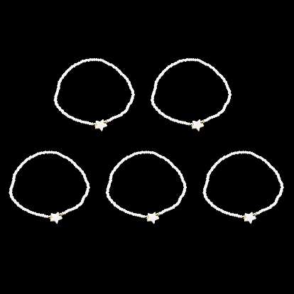 Стеклянный бисер стрейч браслеты, браслеты со звездами для женщин