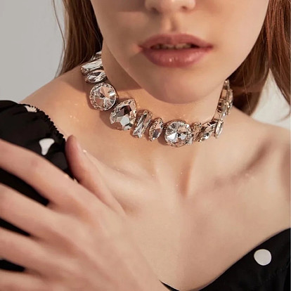 Luxury Diamond Chain Necklace - Minimalist, Metal, Statement, Summer.