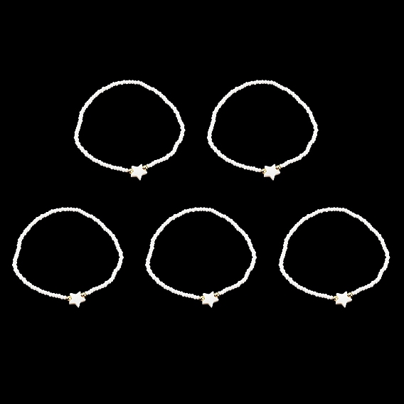 Стеклянный бисер стрейч браслеты, браслеты со звездами для женщин