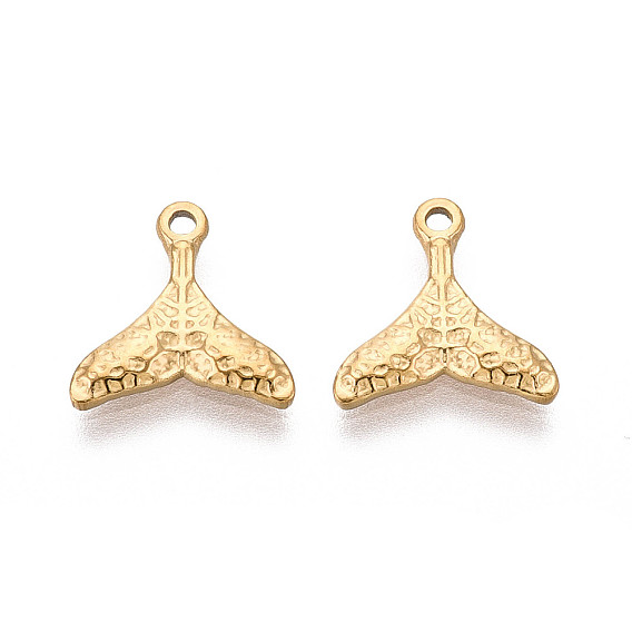 304 подвески в виде хвоста русалки из нержавеющей стали, ионное покрытие (ip)