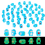 50Pcs 5 Styles Luminous Miniature Penguin Ornaments, Micro Landscape Home Dollhouse Accessories, Pretending Prop Decorations, Glow in the Dark