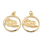 Латунные подвески, с целью перехода в кольце, долговечный, плоские круглые с облаком