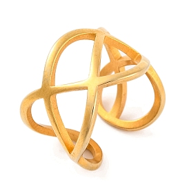 Ионное покрытие (IP) 304 открытые манжетные кольца из нержавеющей стали для женщин