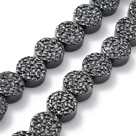 Synthetic Non-Magnetic Hematite Beads Strands, Flat Round