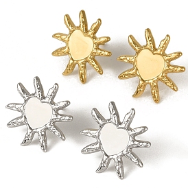 304 Выводы серьги из нержавеющей стали шпилька, украшения для женщин, солнце