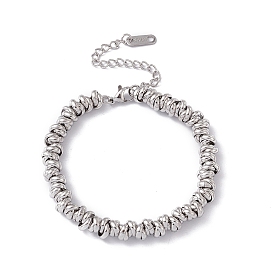 304 Stainless Steel Ring Beaded Bracelets for Women