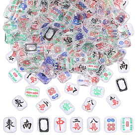 200 piezas de cabujones de resina para mahjong, accesorios de la decoración del arte del clavo