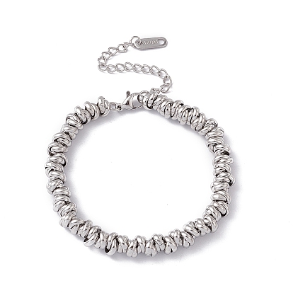 304 Stainless Steel Ring Beaded Bracelets for Women