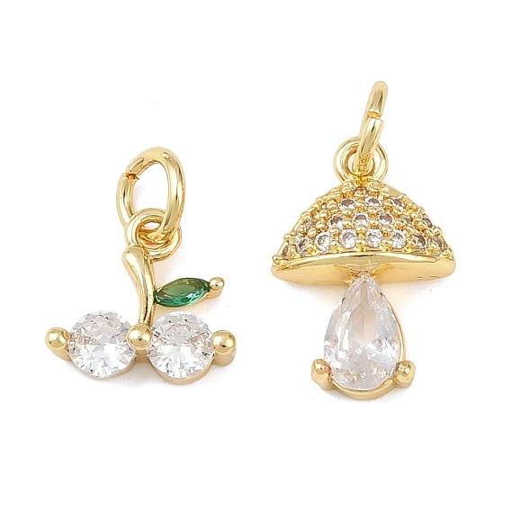 Латунные микро проложить кубического циркония прелести, с целью перехода в кольце, реальный 18 k позолоченный