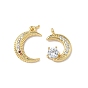 Латунные микро проложить кубического циркония подвески, луна, без свинца и без кадмия, долговечный
