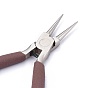 50# Carbon Steel Jewelry Pliers, Round Nose Pliers, Ferronickel, with Plastic Handle