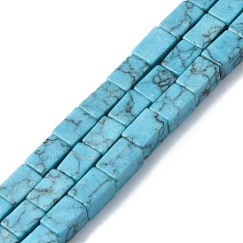 Synthetic Turquoise Beads Strands, Cuboid