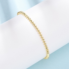 Браслеты из латунных бусин для женщин, рондель, долговечный, стойки покрытие, без кадмия и без свинца