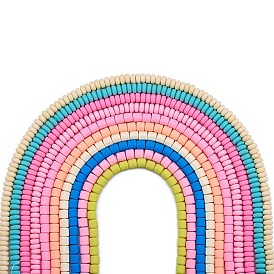 10 пряди 10 раскраски бусин из полимерной глины ручной работы, для поделок ювелирных изделий, плоские круглые и колонки