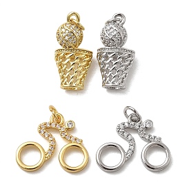 Латунные микро проложить кубического циркония подвески, баскетбол/велосипедисты, долговечный, стойки покрытие, с целью перехода в кольце