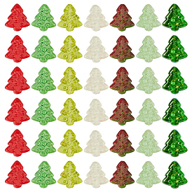 80 шт 7 цвета прозрачные стеклянные бусины, рождественская елка