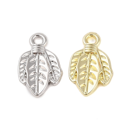 Crémaillère pendentifs en alliage placage, feuille