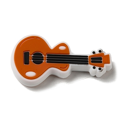 Guitar Food Grade Silicone Focal Beads