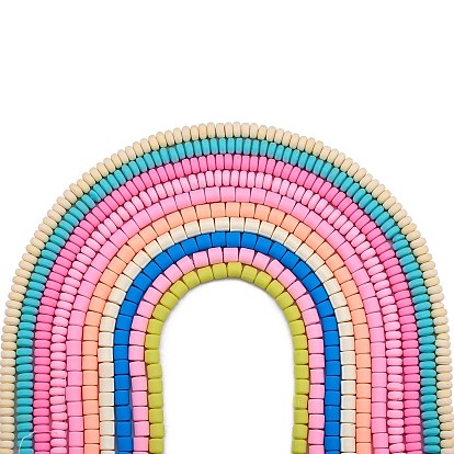 10 пряди 10 раскраски бусин из полимерной глины ручной работы, для поделок ювелирных изделий, плоские круглые и колонки