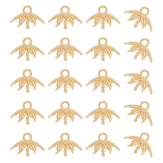 20шт. латунные подвески-гвоздики для чашек, за половину пробурено бисера, цветок