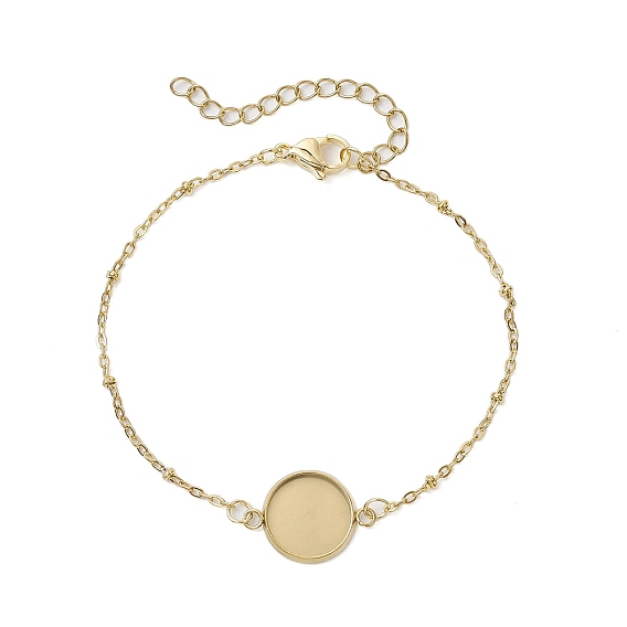 304 браслеты из нержавеющей стали с круглыми кабошонами, изготовление браслетов-спутниковых цепей