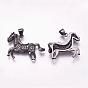 Brass Micro Pave Cubic Zirconia Pendants, Horse