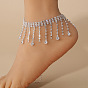 Браслеты на ногу из сплава с кисточками и стразами для женщин