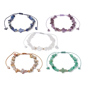 5шт. браслеты из натуральных драгоценных камней и переплетенных элементов для женщин и мужчин