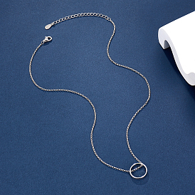 925 Colliers pendentifs géométriques en argent sterling pour femmes