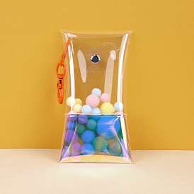 Прозрачный ПВХ слепой ящик мультфильм кукла сумка брелок, со сплавочной фурнитурой, прямоугольные