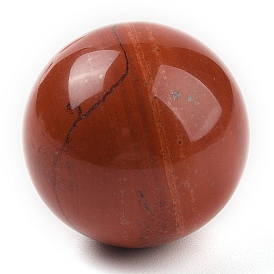 Natural Red Jasper Sphere Beads, No Hole/Undrilled, Round Ball Beads