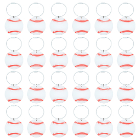 24акриловые подвесные украшения, с брелоком из нержавеющей стали