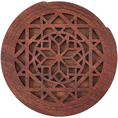 Деревянная крышка звукового отверстия гитары, буферы обратной связи, плоско-круглые