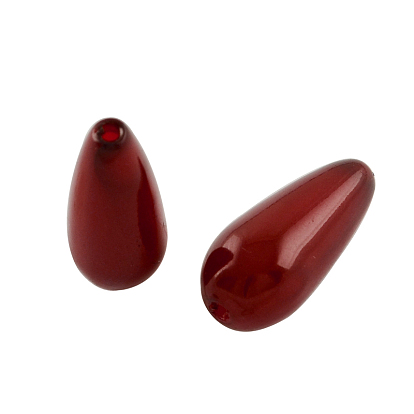 ABS Plastic Imitation Pearl Teardrop Beads, 17x7.5mm, Hole: 2mm, about 850pcs/500g