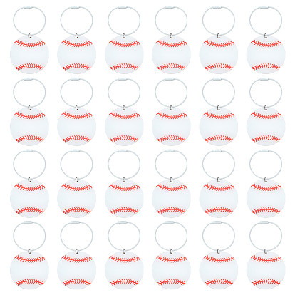 24акриловые подвесные украшения, с брелоком из нержавеющей стали
