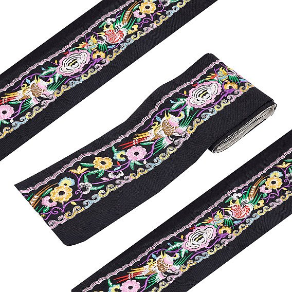 2Yards Polyester Ribbon, Flower Pattern