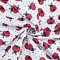 2M Ladybug Pattern Polyester Fabric, Garment Accessories, for DIY Crafts