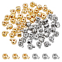60pcs 2 couleurs perles à écraser en laiton, rondelle