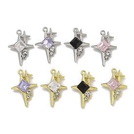 Подвески из сплава со стразами, без свинца, без кадмии и без никеля, звезда