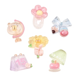 Transparent Resin Cabochons, Mixed Shapes
