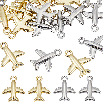 20 шт. 2 цвета латунные подвески, самолет прелести, без свинца и без кадмия, долговечный