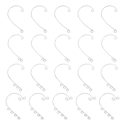 120шт 4 стиль 316 ушные манжеты из нержавеющей стали, обруч-альпинист вокруг непрокалывающих сережек с горизонтальными петлями