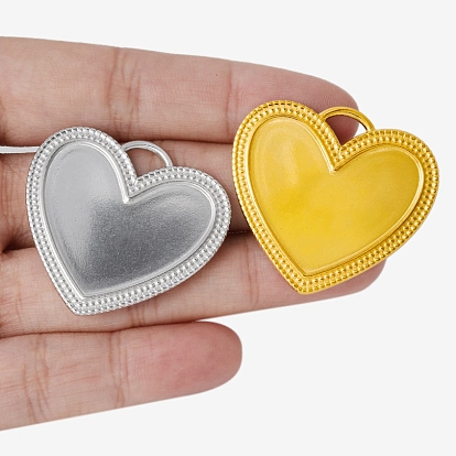 304 подвеска в форме сердца из нержавеющей стали с кабошоном