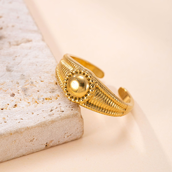 304 открытые кольца-манжеты из нержавеющей стали для женщин, солнце